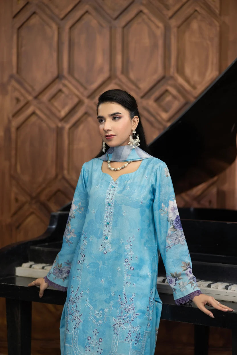 AZURA Karandi Embroidery Vol-05 | 3 Piece Unstitched Karandi Suit
