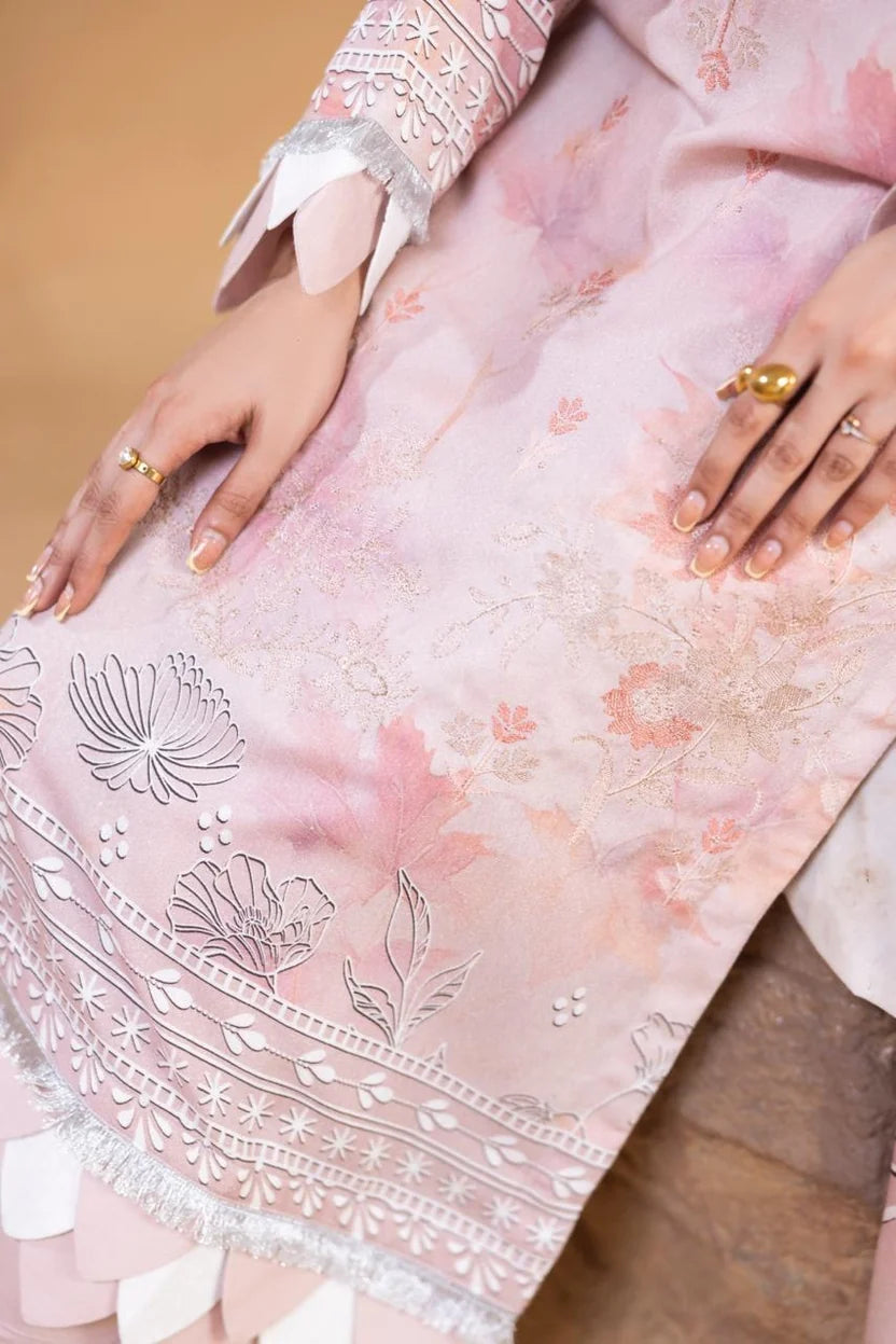 3 PIECE - UNSTITCHED EMBROIDERED KARANDI SUIT
