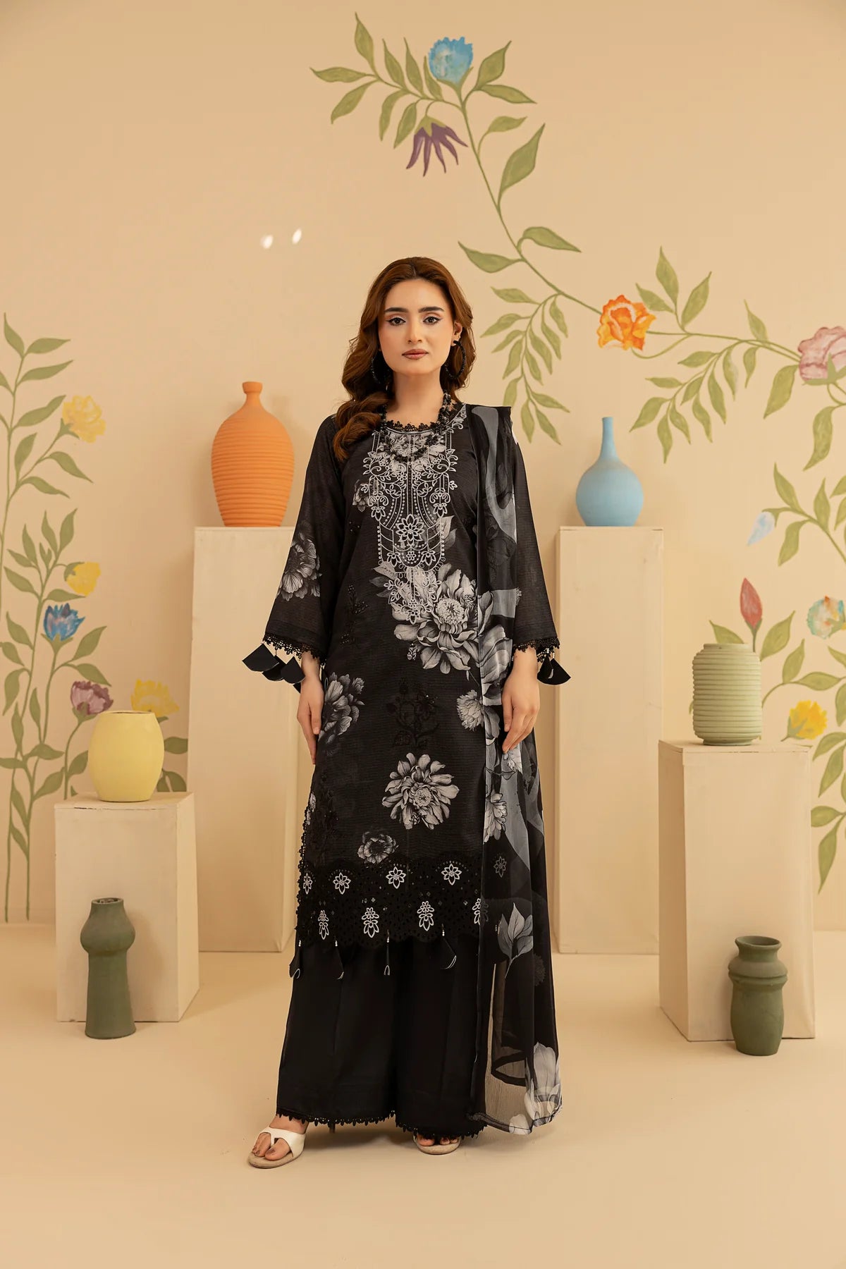 UNSTITCHED EMBROIDERED LAWN SUIT