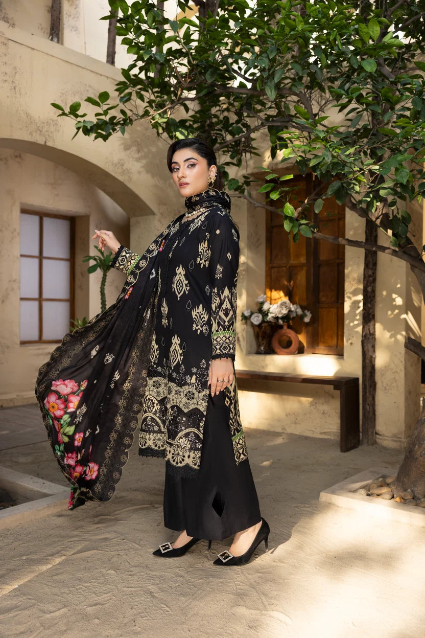 Royal Embroidery Vol-01 | 3 Piece Unstitched Cambric Suit