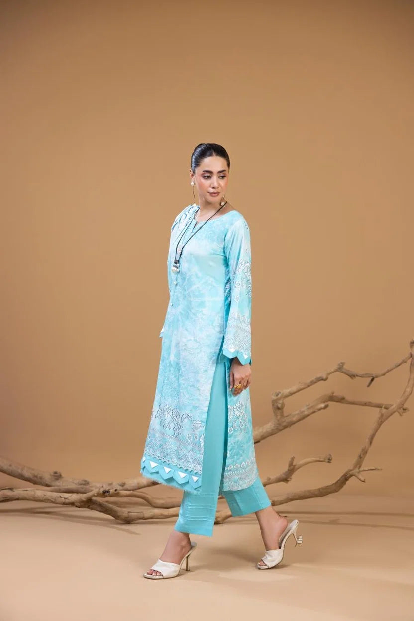 UNSTITCHED EMBROIDERED KARANDI SUIT