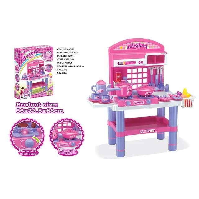 Kitchen Set with Light, Sound, Utensils & Play Food