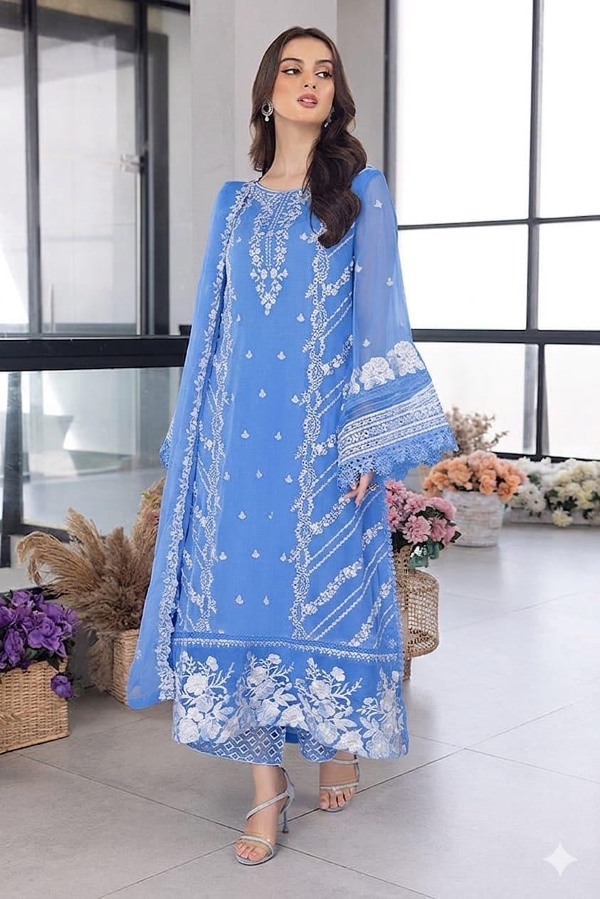 AZURE lawn embroidered luxury unstitched 3pc