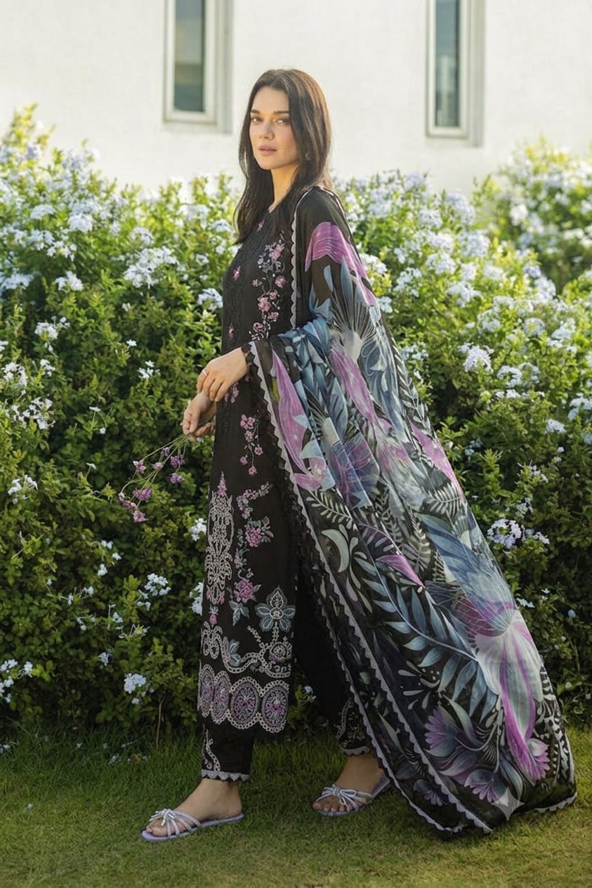 MUSHQ lawn chikankari embroideMUSHQ lawn chikankari embroidered luxury unstitched 3pcred luxury unstitched 3pc
