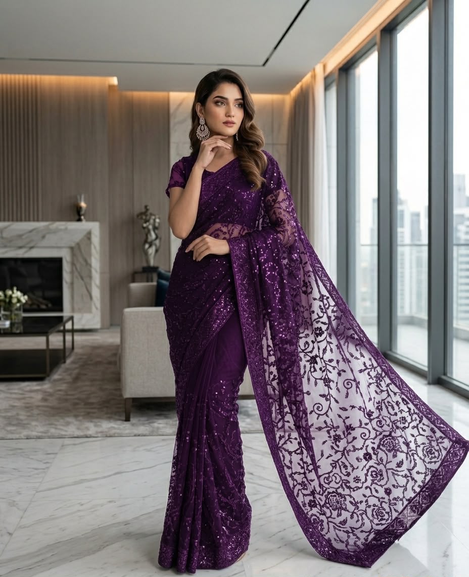Combination Premium Jamawar Fabric Saree