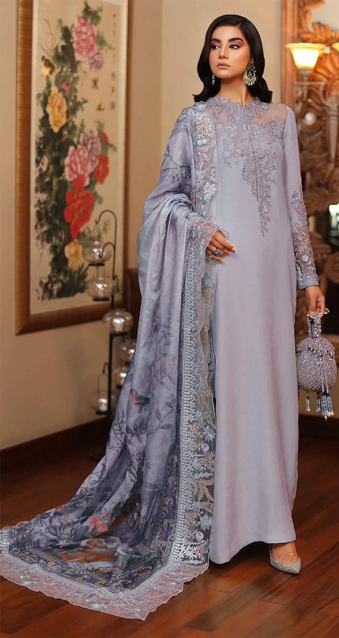 AZURE Shamooz Silk Embroidered