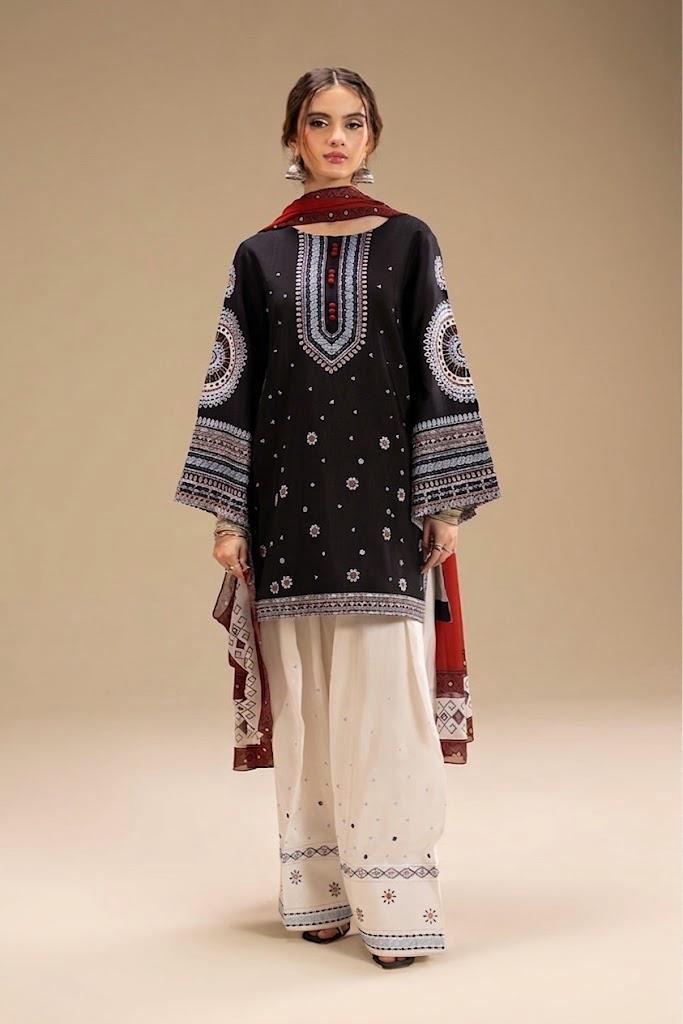 JAZMIN Dhanak Embroidered