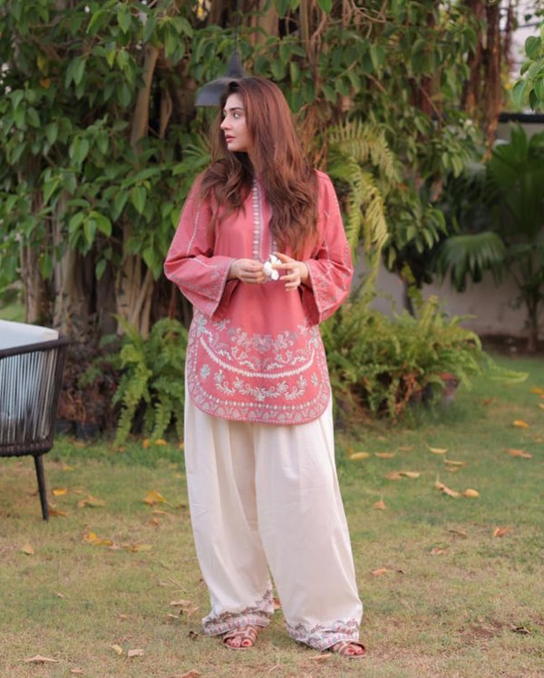 Soft Cotton Embroidered 2pc