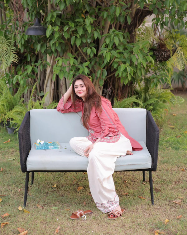 Soft Cotton Embroidered 2pc