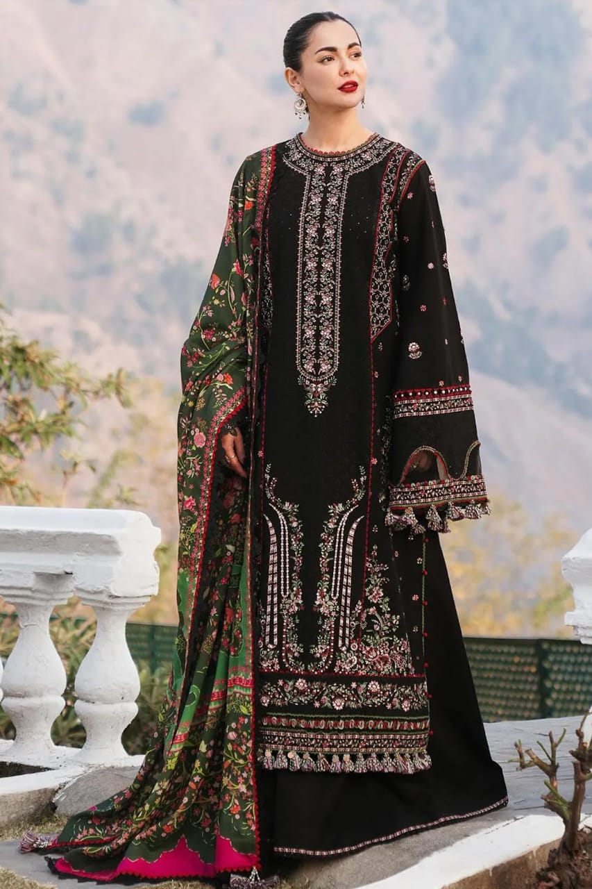 Lawn Embroidered Luxury Unstitched 3pc