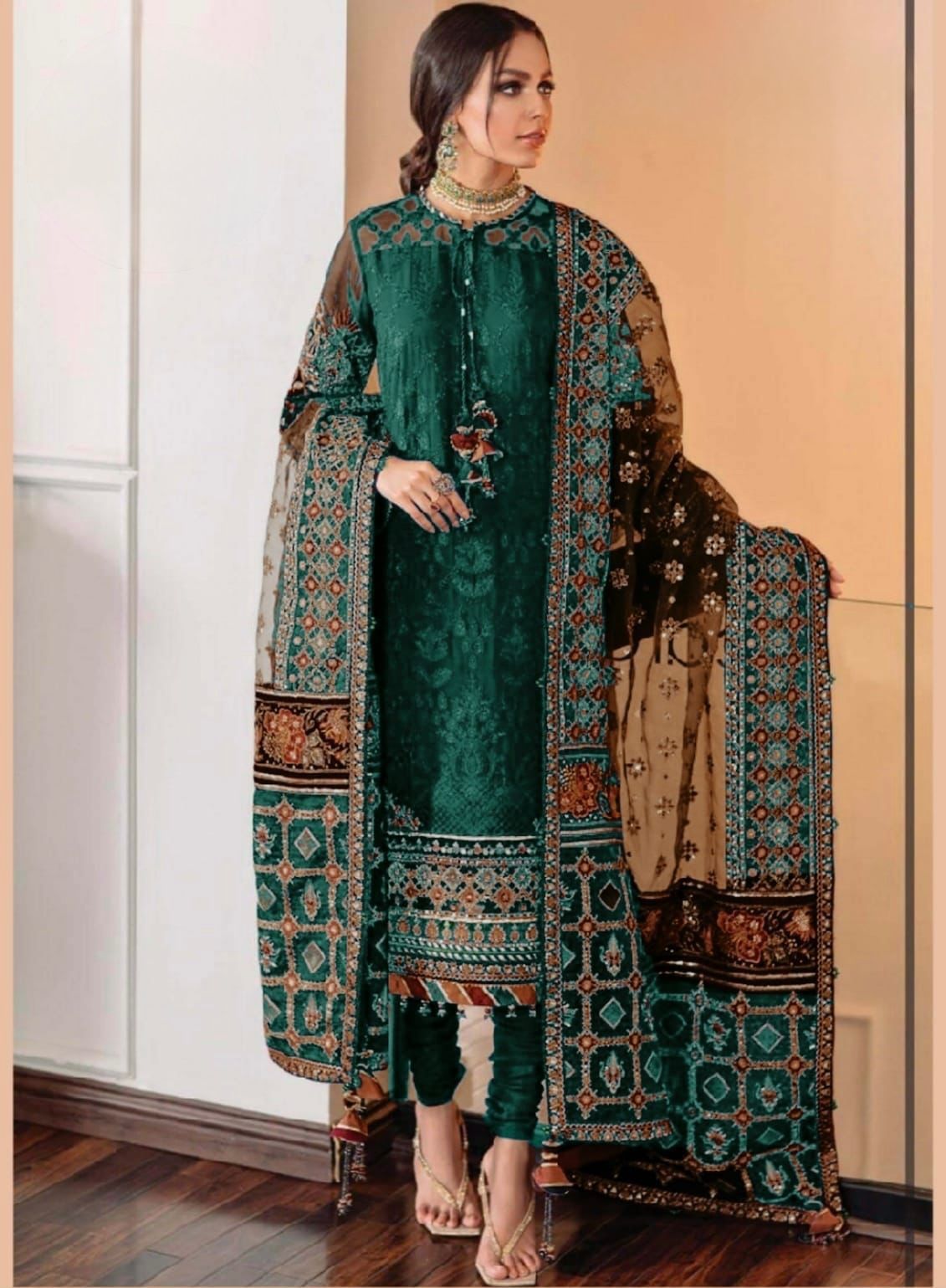 Heavy Zari N Sequins Embroidered