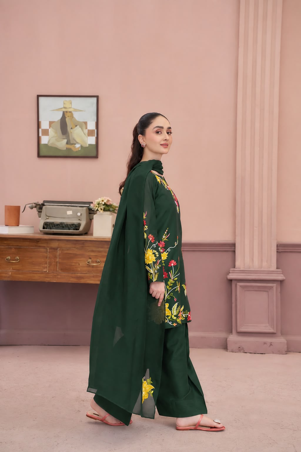 SILAI KARHAI Dhanak Embroidered Hit Code Unstiched 3pc