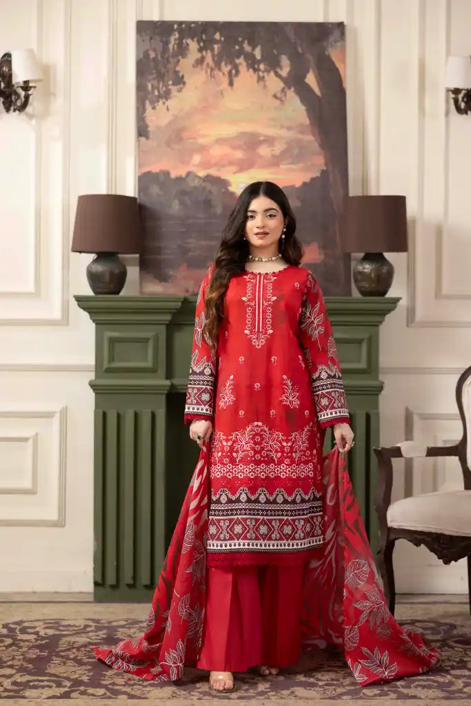 EMBROIDERED LAWN SUIT