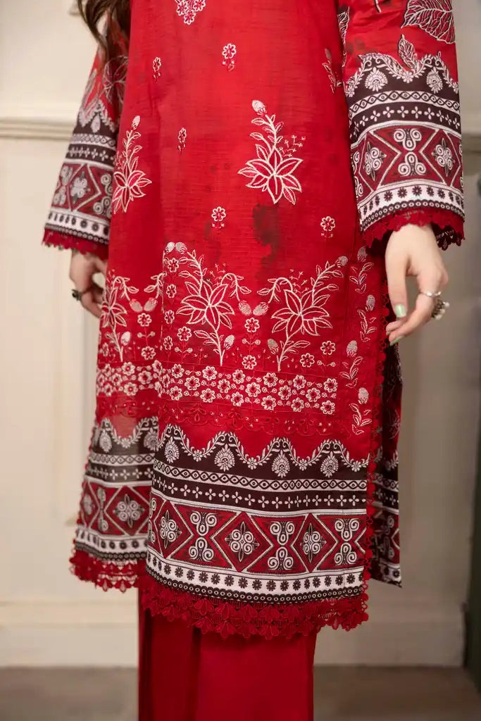 EMBROIDERED LAWN SUIT