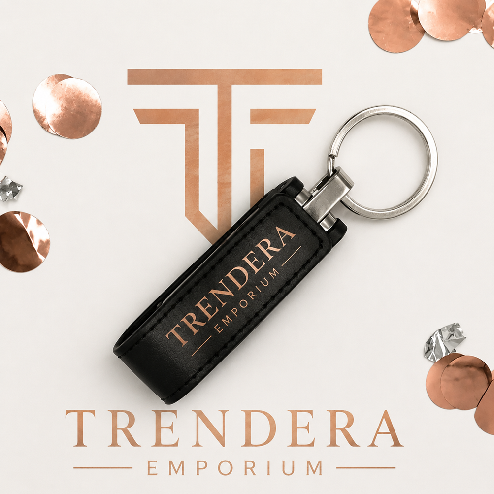 Leather USB Keychain – Custom Logo