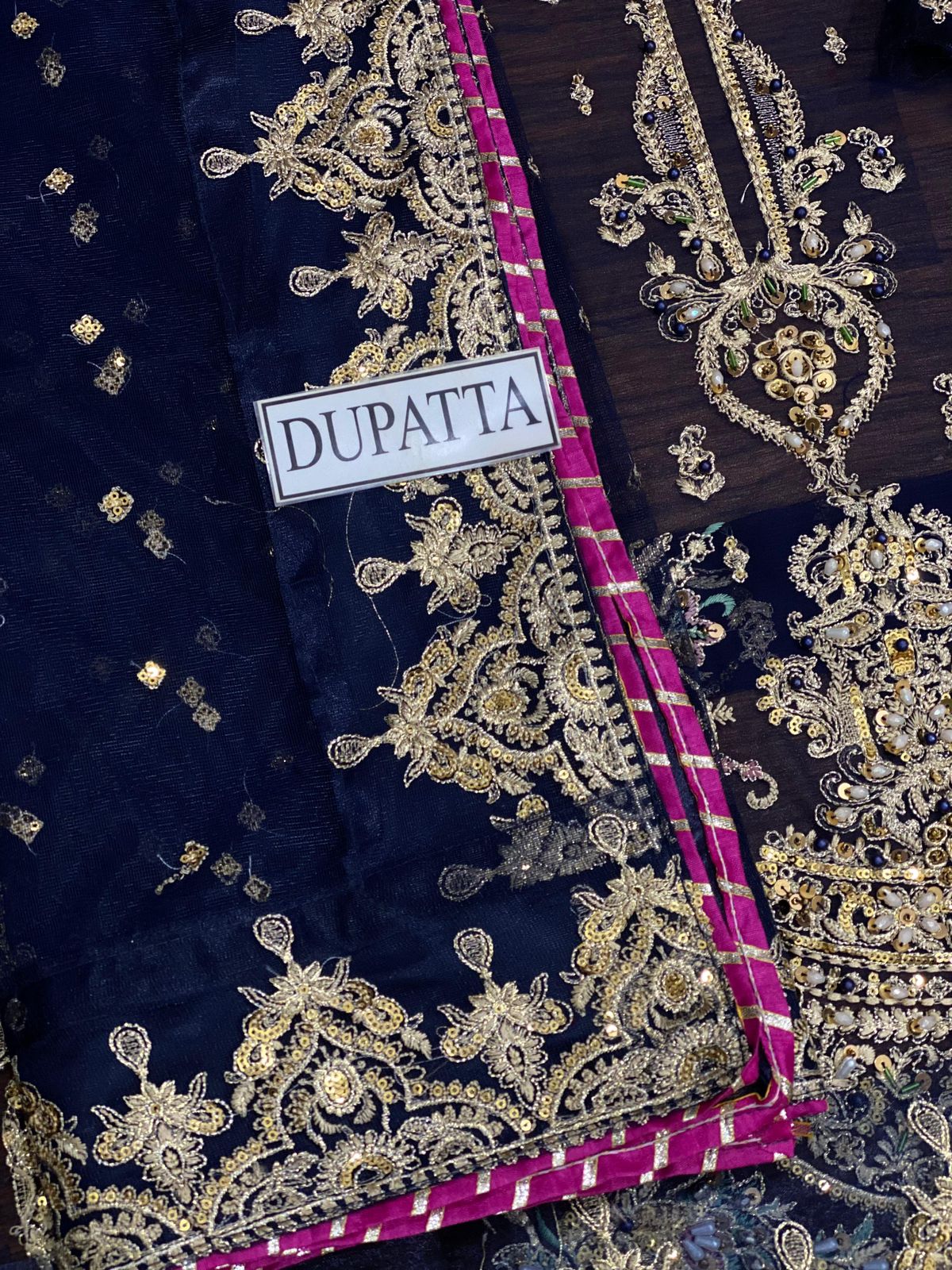 CHARIMZA Chiffion With Net Dupptta