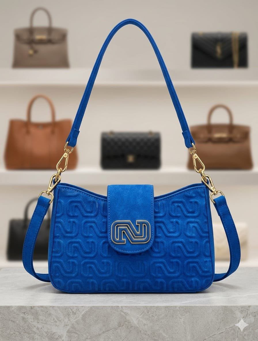 Nursace Embossed Logo Shoulder & Crossbody Bag