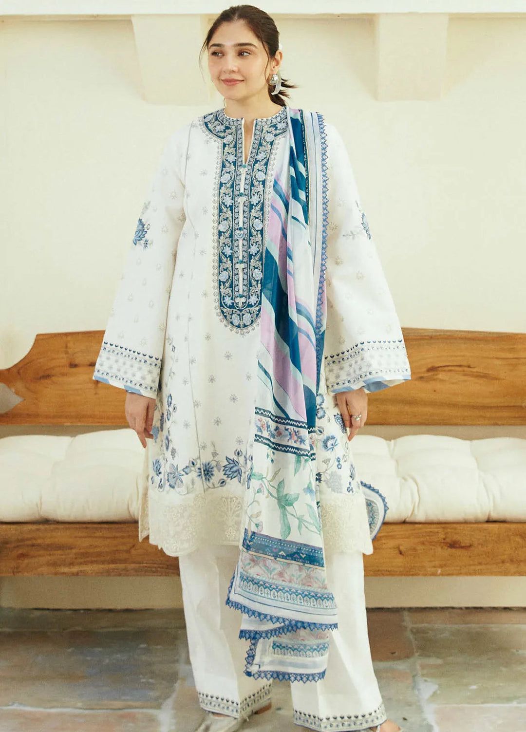 ZARA-SHAHJAHAN Dhanak Embroidered Luxury