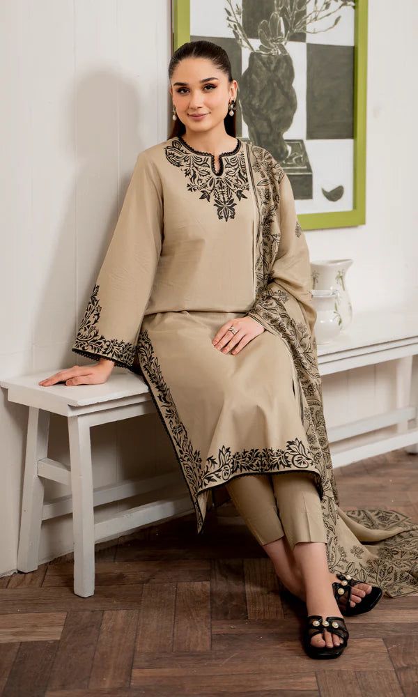 GARNET Dhanak Embroidered