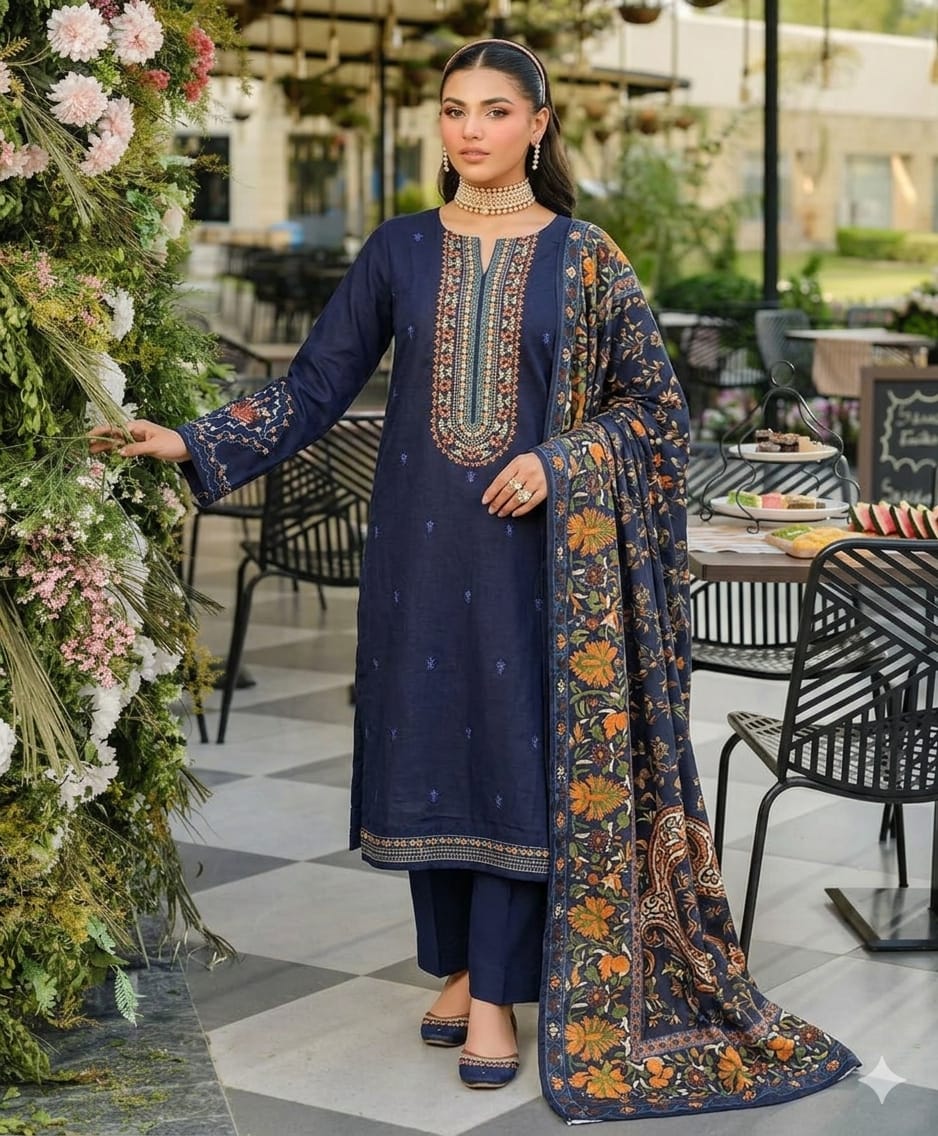 SAPPHIRE Lawn Embroiderd Unstitced 3pc.