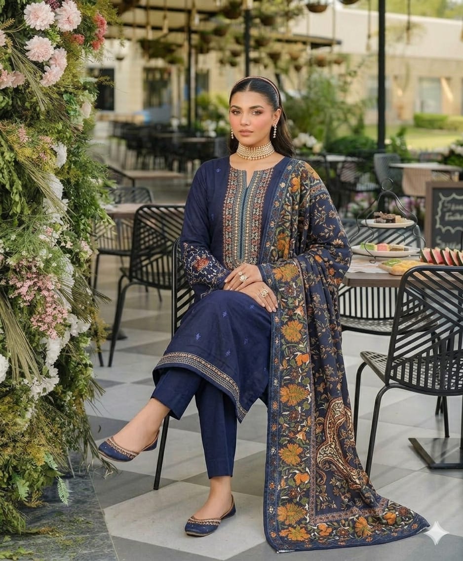SAPPHIRE Lawn Embroiderd Unstitced 3pc.