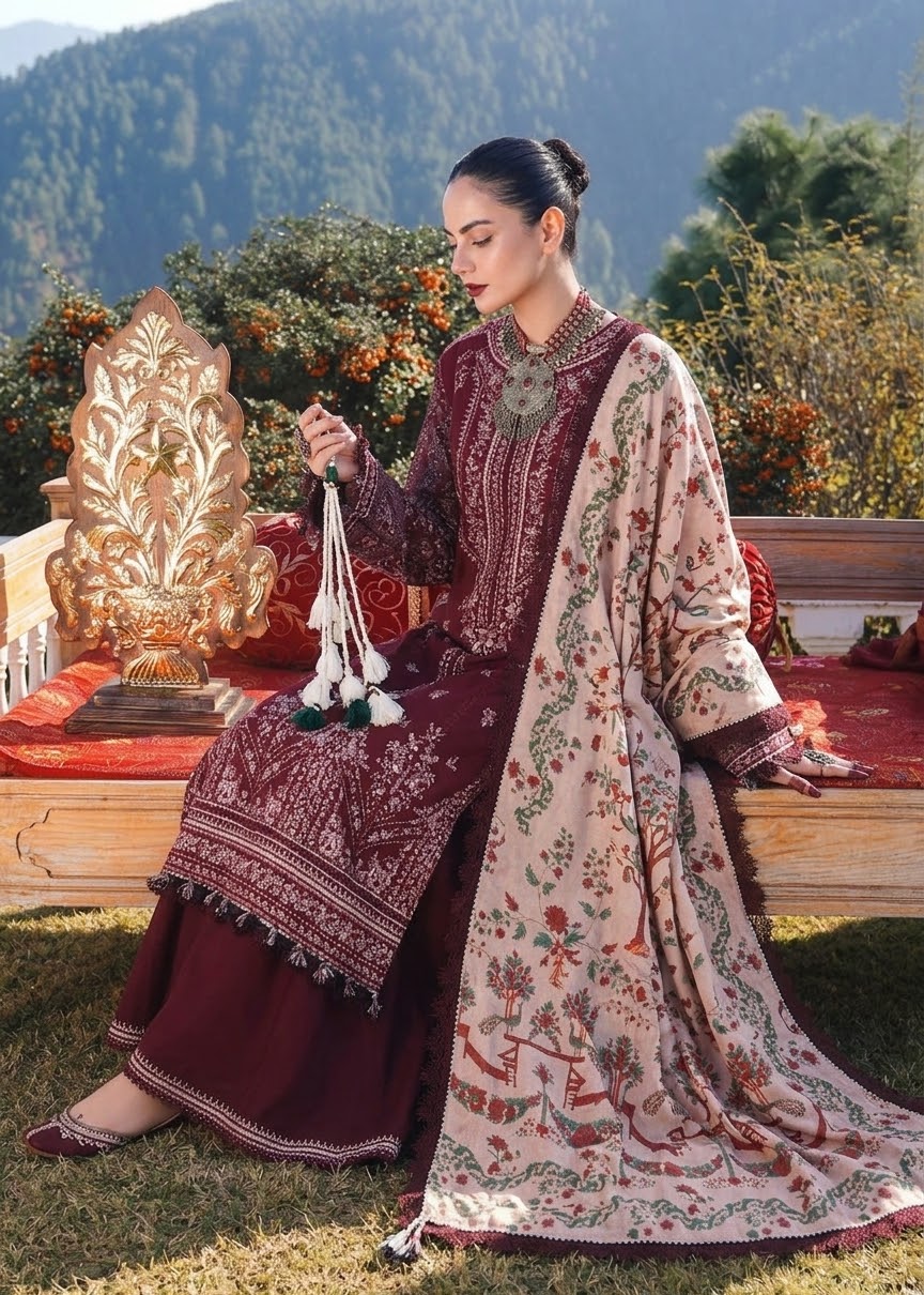 Embroiderd Lawn Luxury Unstitched 3pc