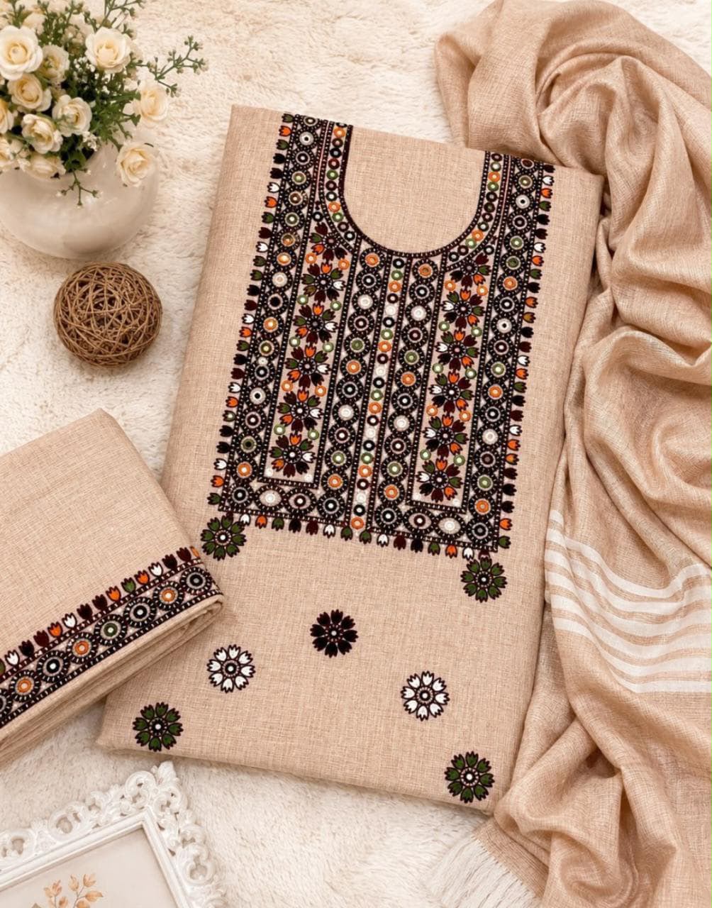 MULTANI KHADDI KHADDAR EMBROIDERED UNSTITCHED 3pc
