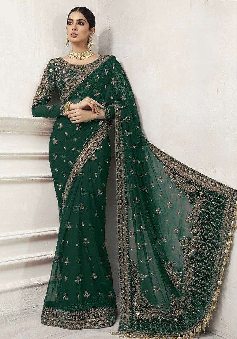 Heavy Embrorideryb Saree Wedding Collection