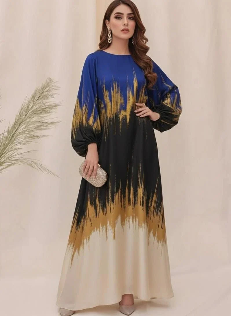 DIgital Printed Shamooz Silk Three piece-Unstitched
